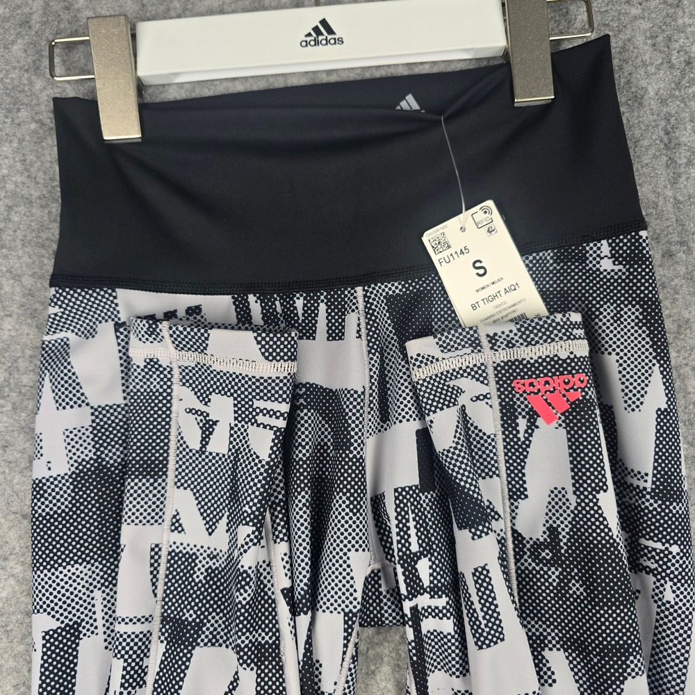 Adidas Stella McCartney Womens S NWT BT‎ Tight AIQ1 Grey Graphic Leggings FU1145